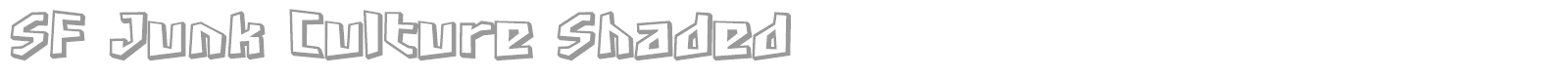 SF Junk Cutlure font preview